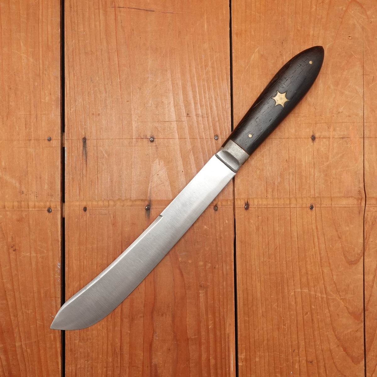 Northampton 8" Bullnose Butcher Carbon Steel Pewter & Ebony W Star 1870s-1920?