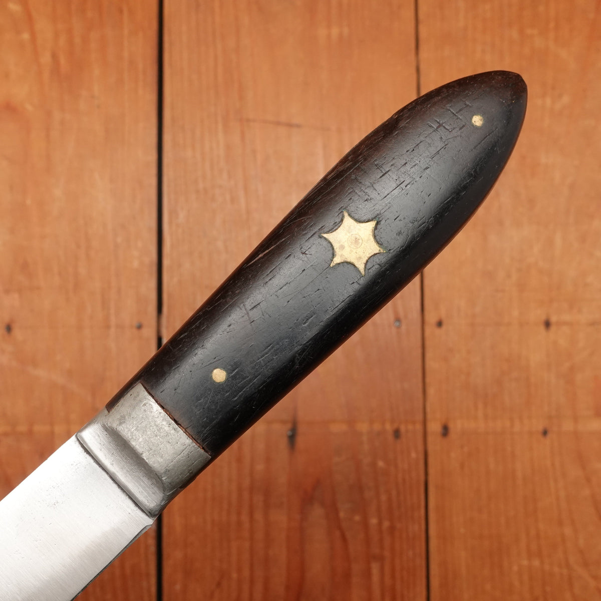 Northampton 8" Bullnose Butcher Carbon Steel Pewter & Ebony W Star 1870s-1920?