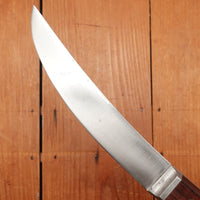 Unmarked 7" Curved Boning / Scimitar Carbon Steel Rosewood USA 1920s - 50s