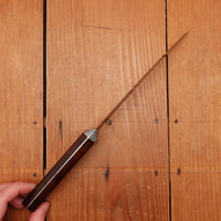 Unmarked 7" Curved Boning / Scimitar Carbon Steel Rosewood USA 1920s - 50s