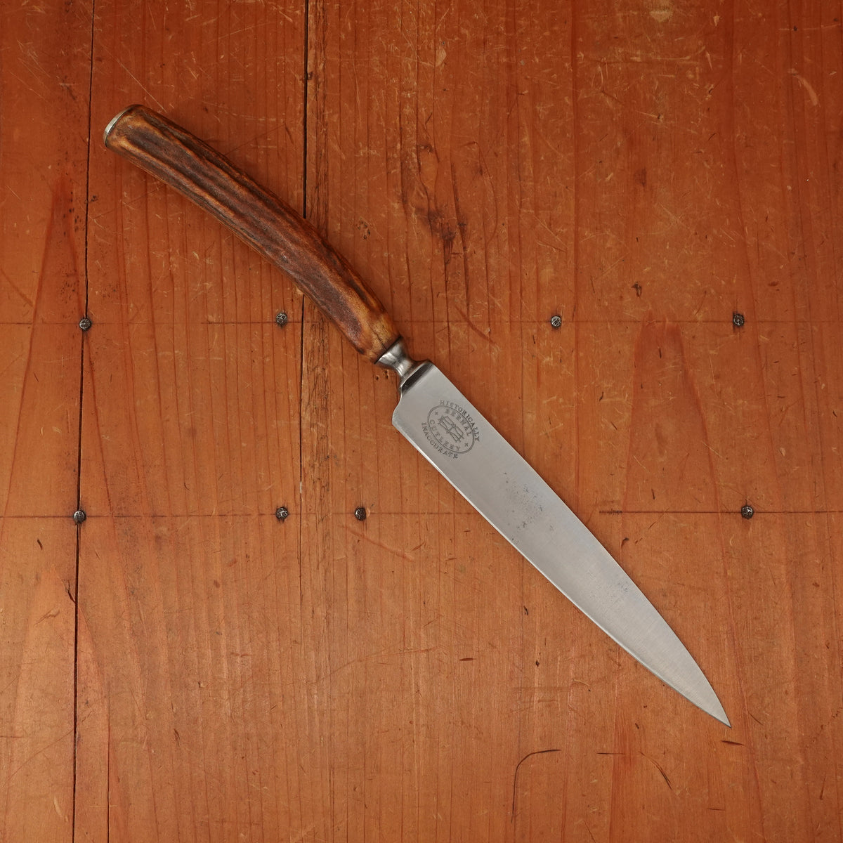 BC Historically Inaccurate J Russell 5.25" Paring Knife forged Carbon Steel Stag Handle USA