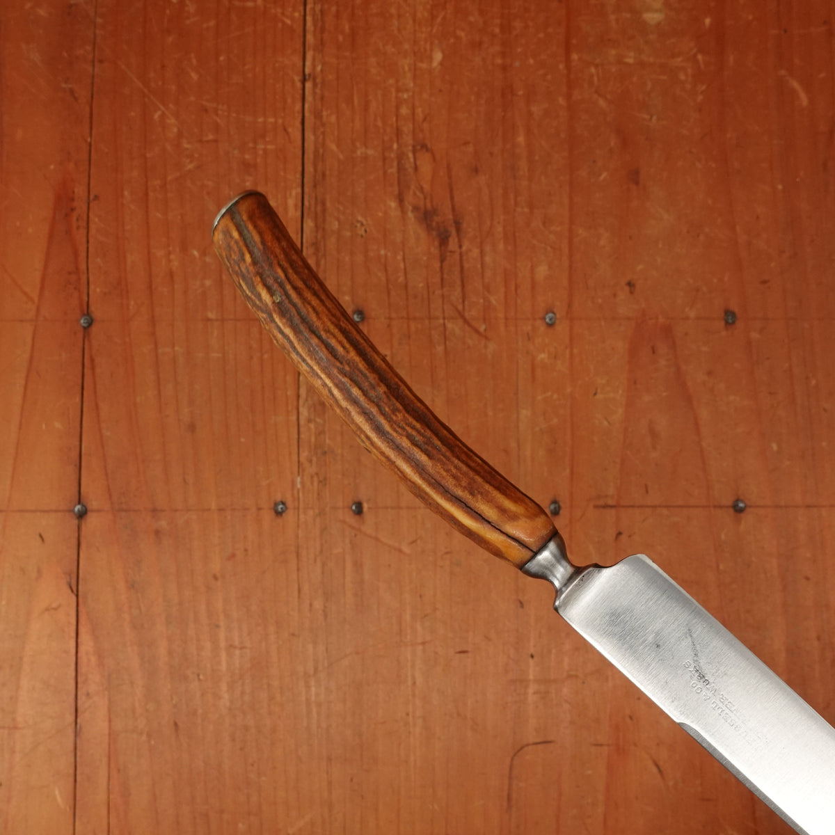 BC Historically Inaccurate J Russell 5.25" Paring Knife forged Carbon Steel Stag Handle USA