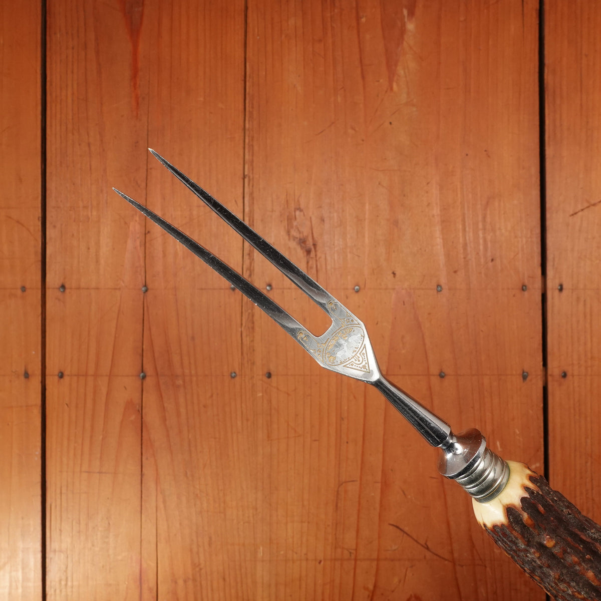 Wusthof 3pc Carving Set Stainless & Stag Solingen Germany 1950s-60s