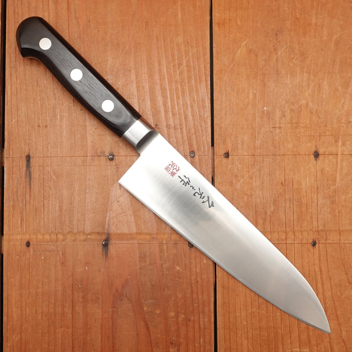 Morihei Hisamoto 180mm Gyuto Stainless Pakka Handle Natural Stone Finish