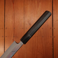 Hitohira Togashi 330mm Yanagi Shirogami 1 Mizu Honyaki Taihei Ebony with Saya