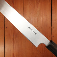 Hitohira Togashi 330mm Yanagi Shirogami 1 Mizu Honyaki Taihei Ebony with Saya