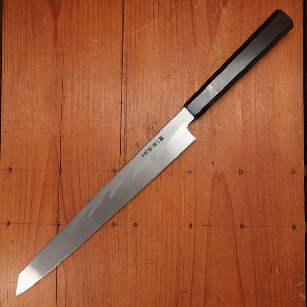 Hatsukokuro Nakagawa 270mm Kiritsuke Yanagi Aogami 1 Damascus Black Buffalo Horn