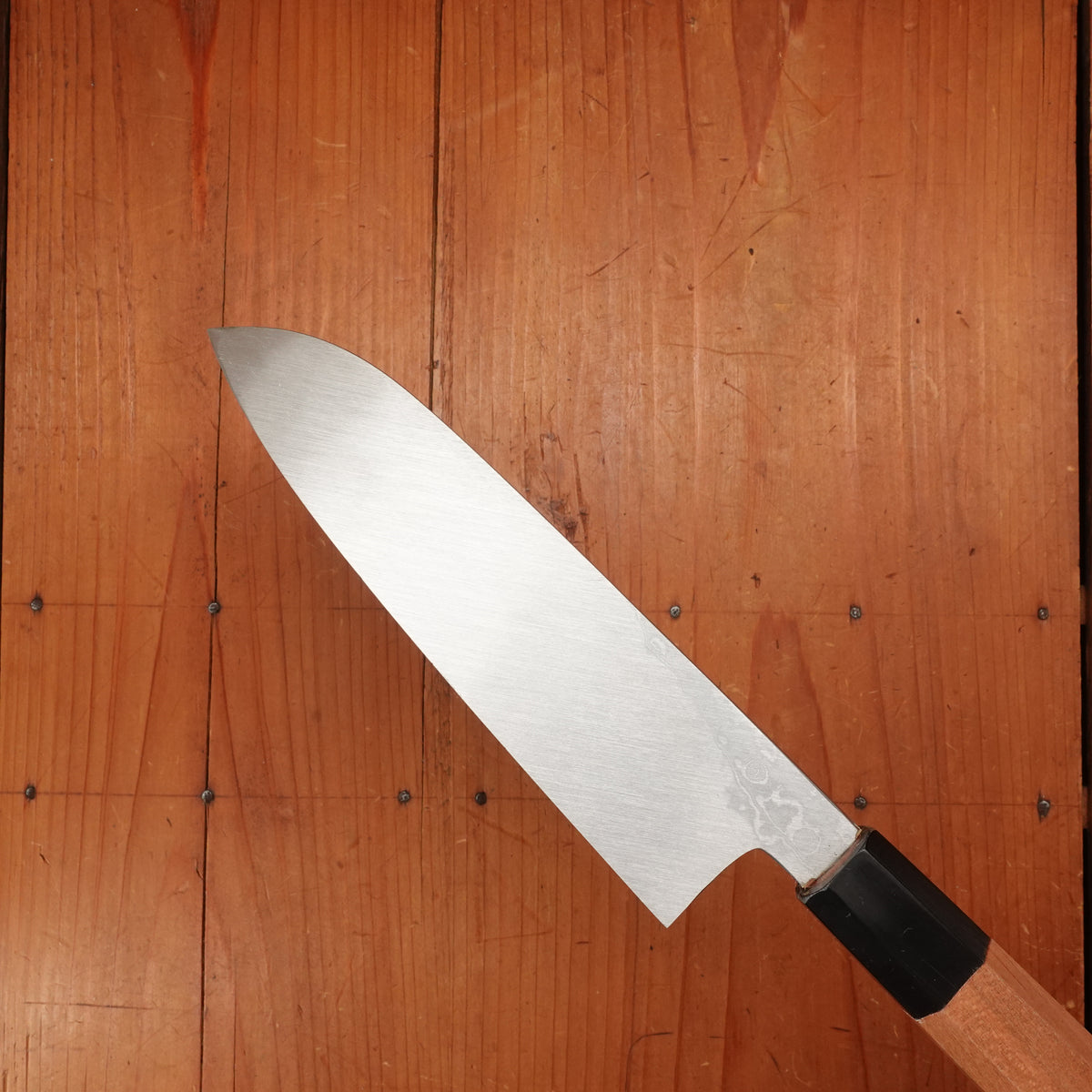 Tanabe Tatara 165mm Santoku Single Bevel Suminagashi Tamahagane Yamazuka