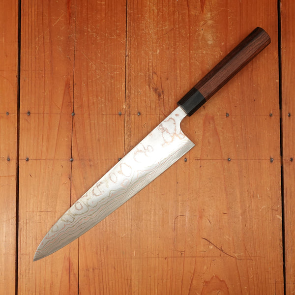 Trade In Saji Rainbow 240mm Gyuto Aogami 2 Damascus Rosewood