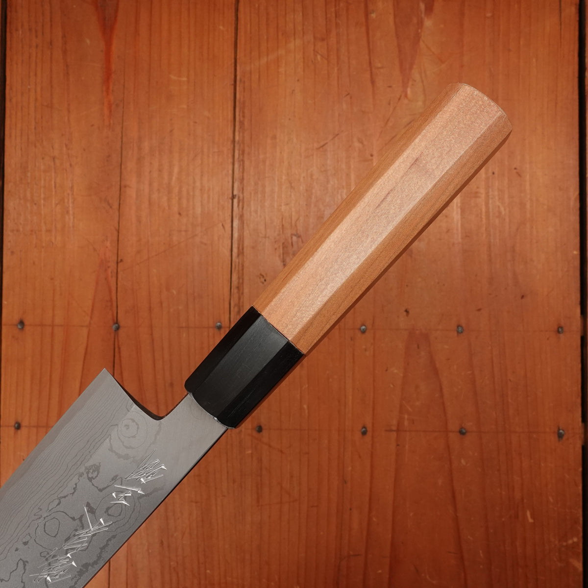 Tanabe Tatara 165mm Santoku Single Bevel Suminagashi Tamahagane Yamazuka