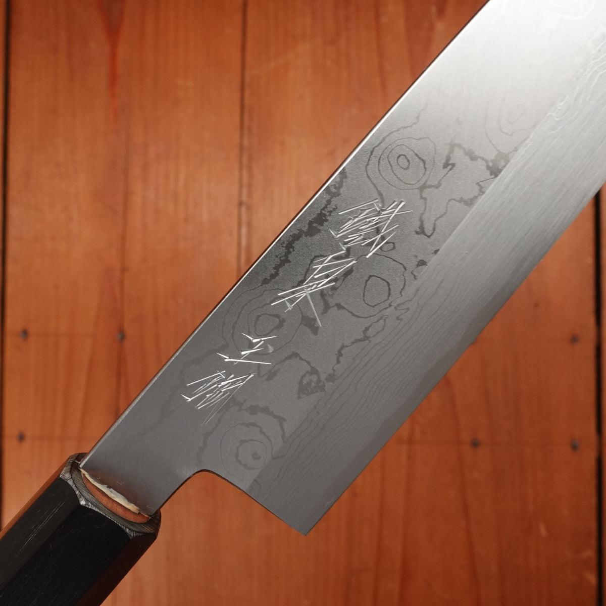 Tanabe Tatara 165mm Santoku Single Bevel Suminagashi Tamahagane Yamazuka