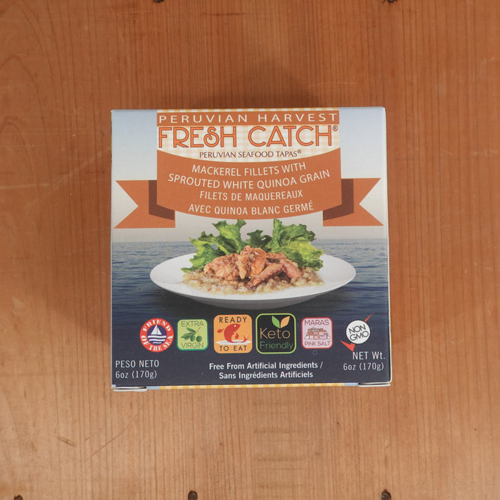 Peruvian Harvest Mackerel Fillets with Sprouted White Quinoa Grain - 6oz