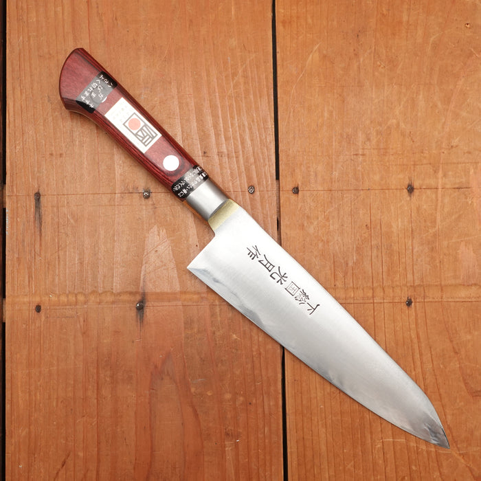 Kogetsu 165mm Gyuto Shirogami 1 Wine Pakka Handle