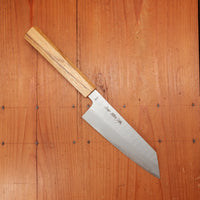 Sakai Kikumori 165mm Bunka VG10 Tsuchime Oakwood Handle