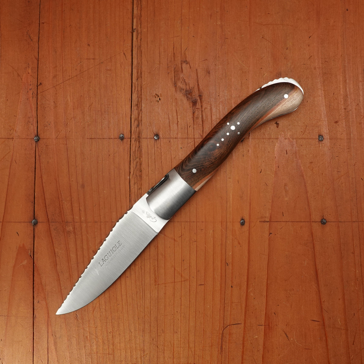 Fontenille Pataud Laguiole Sport 13cm Pocket Knife Stainless Guilloché Lockback Pistachio