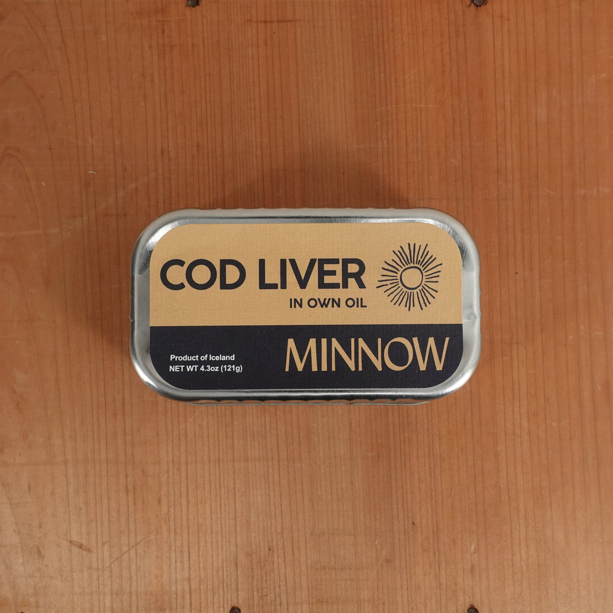 Minnow Icelandic Cod Liver in Own Oil - 4.3oz