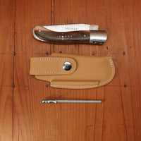 Fontenille Pataud Laguiole Sport 13cm Pocket Knife Stainless Guilloché Lockback Pistachio