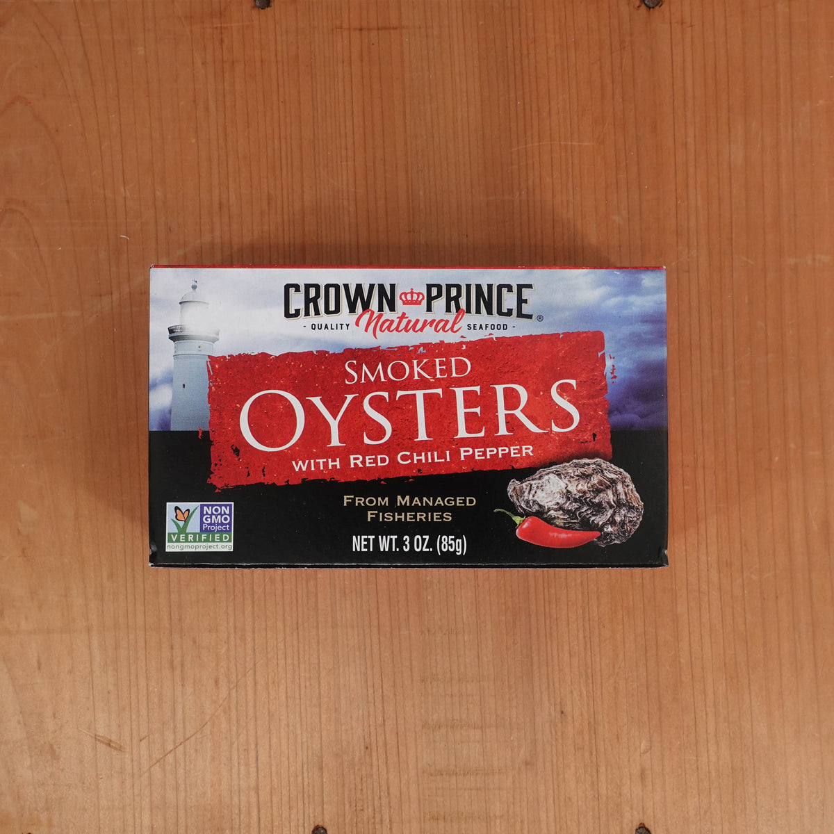 Crown Prince Natural Smoked Oysters with Red Chili Pepper - 3oz
