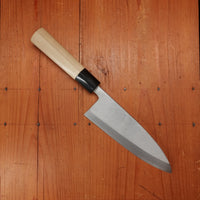 Hitohira Kikuchiyo Manzo 165mm Deba Shirogami 3 Ho Wood (D-Shape)