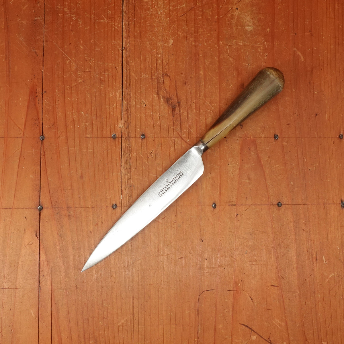BC Historically Inaccurate Joseph Elliot & Sons 5" Paring Knife Shear Carbon Steel Horn Handle Sheffield 1870s-1900?