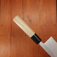 Hitohira Kikuchiyo Manzo 165mm Deba Shirogami 3 Ho Wood (D-Shape)