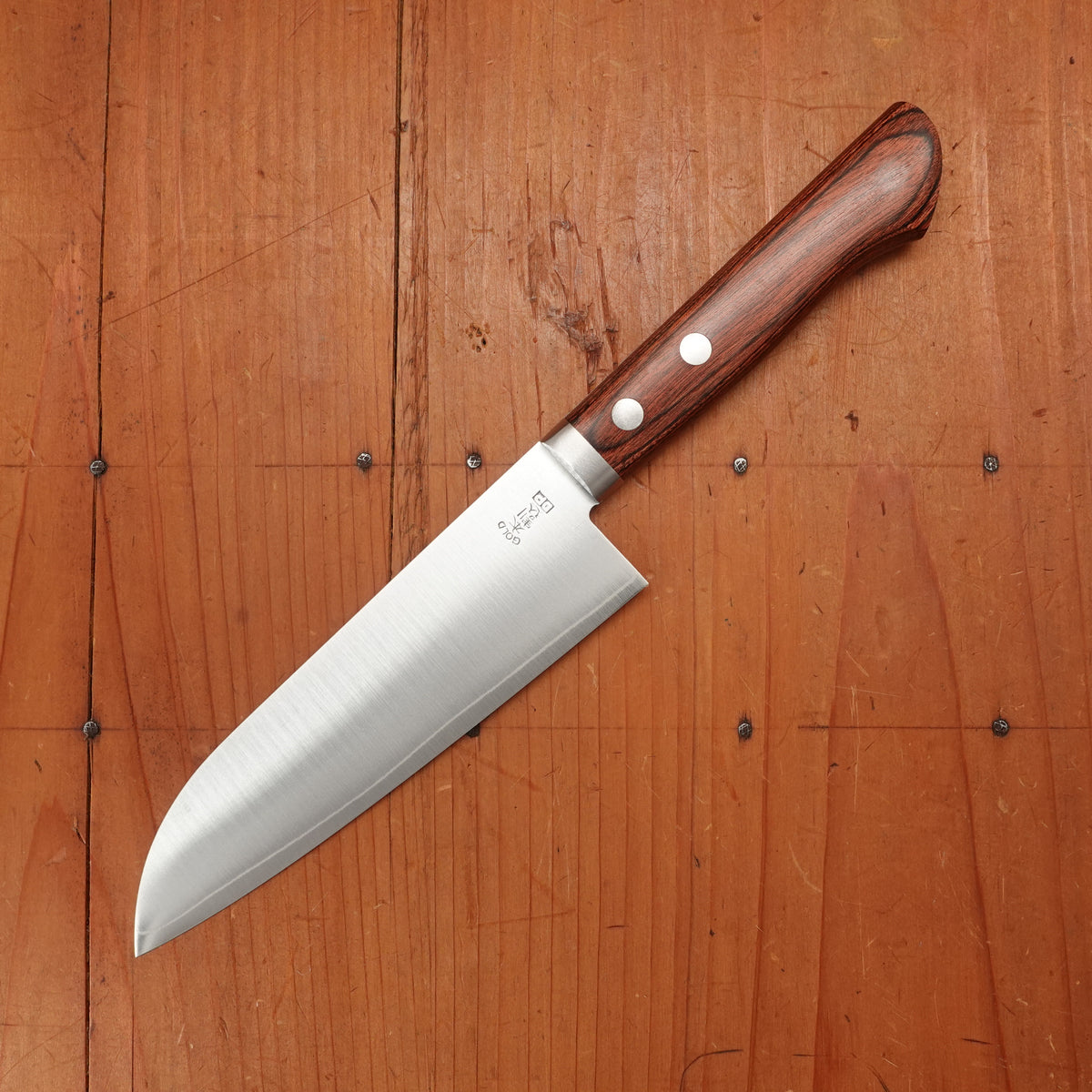 Hitohira Imojiya MZ 145mm Santoku VG-1 Imitation Mahogany Handle