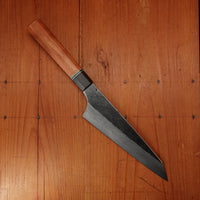 Alma Knife Co. 180mm Kiritsuke Gyuto Sanmai Wrought Clad Shirogami 2 Nashiji Orchard Cherry / African Blackwood G10 Handle