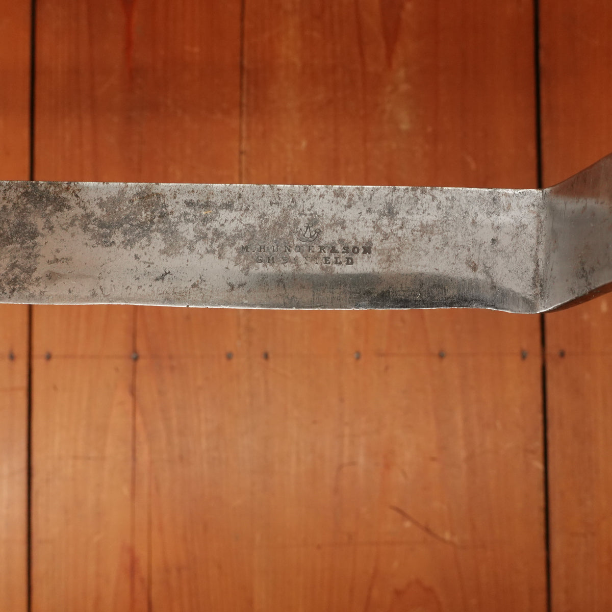 M Hunter & Son 12" Offset Oatcake / Havercake Knife Sheffield 1850s-80s