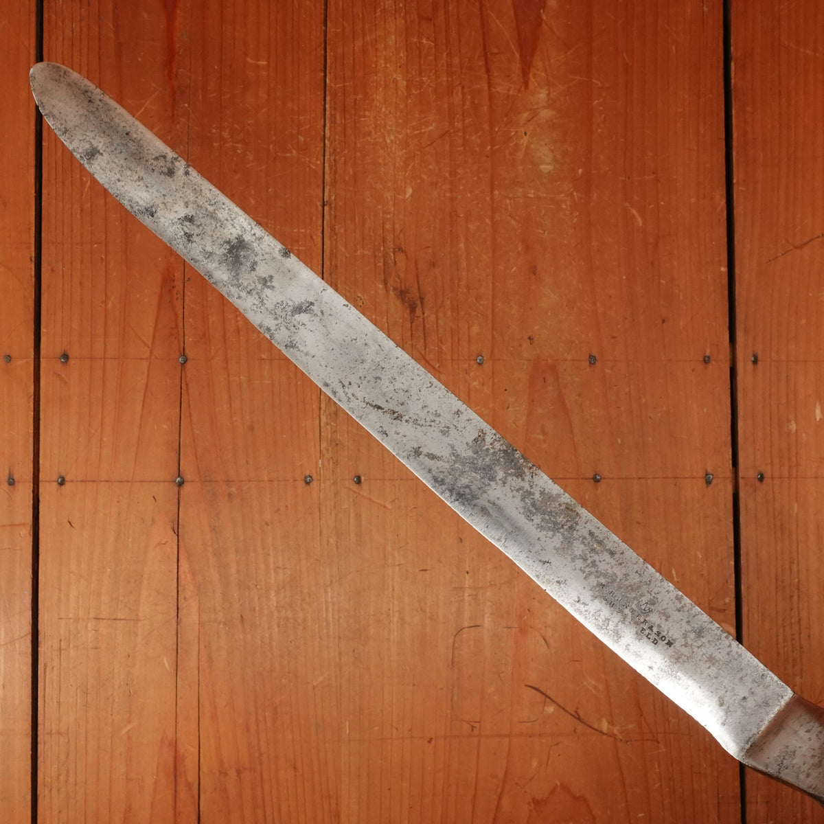 M Hunter & Son 12" Offset Oatcake / Havercake Knife Sheffield 1850s-80s
