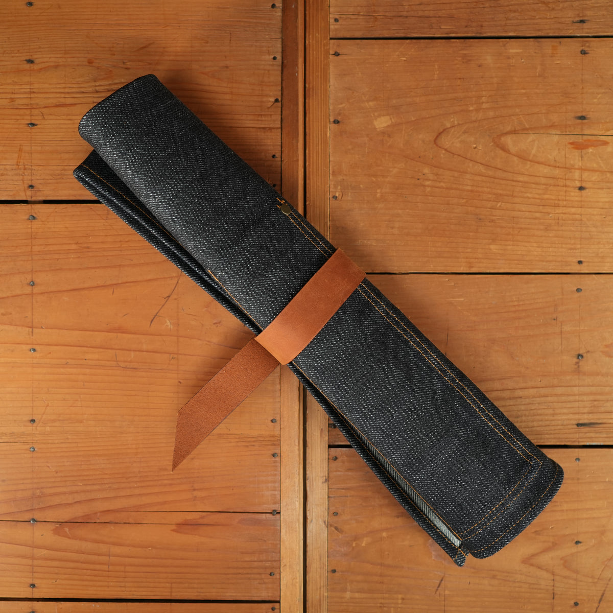 Kaneshige Hamono Denim Knife Roll - 5 Pockets