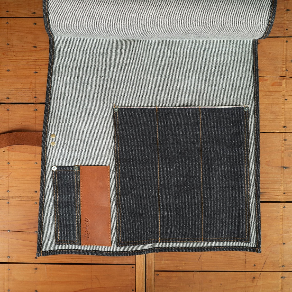 Kaneshige Hamono Denim Knife Roll - 5 Pockets