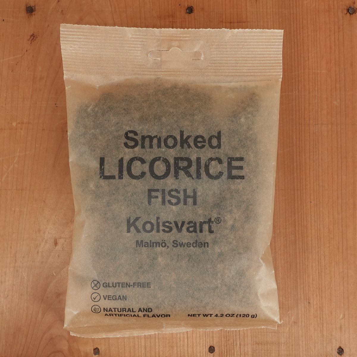 Kolsvart Cold Smoked Salty Licorice Swedish Fish - 4.2oz
