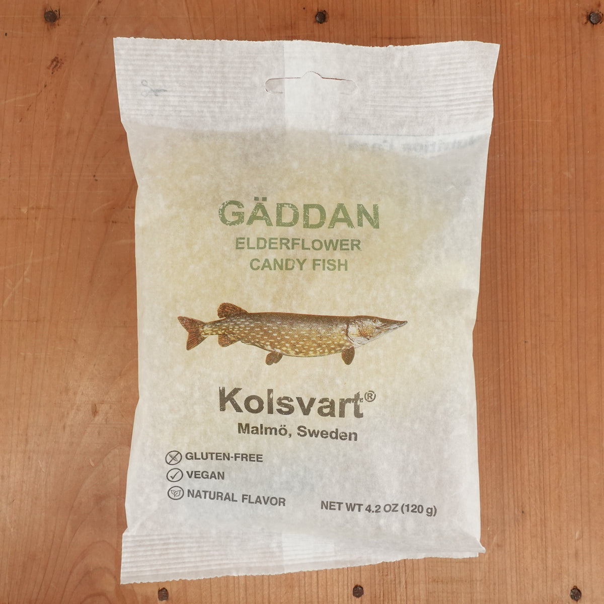 Kolsvart Gäddan Elderflower Candy Fish - 4.2oz