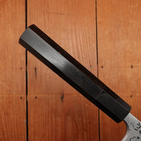 Hatsukokoro Yoshihiro Yauji 150mm Deba Aogami 2 Damascus Ebony Handle