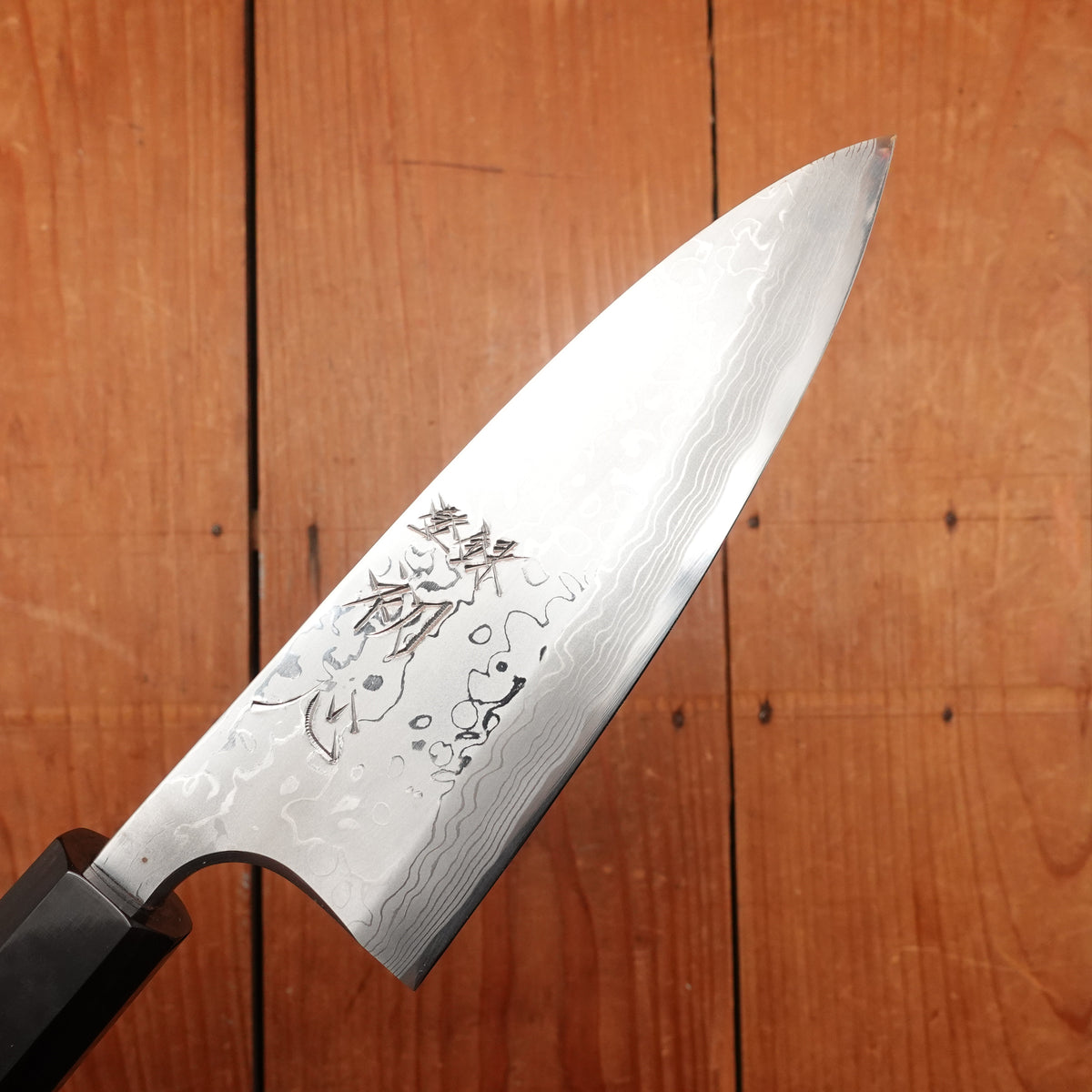 Hatsukokoro Yoshihiro Yauji 150mm Deba Aogami 2 Damascus Ebony Handle