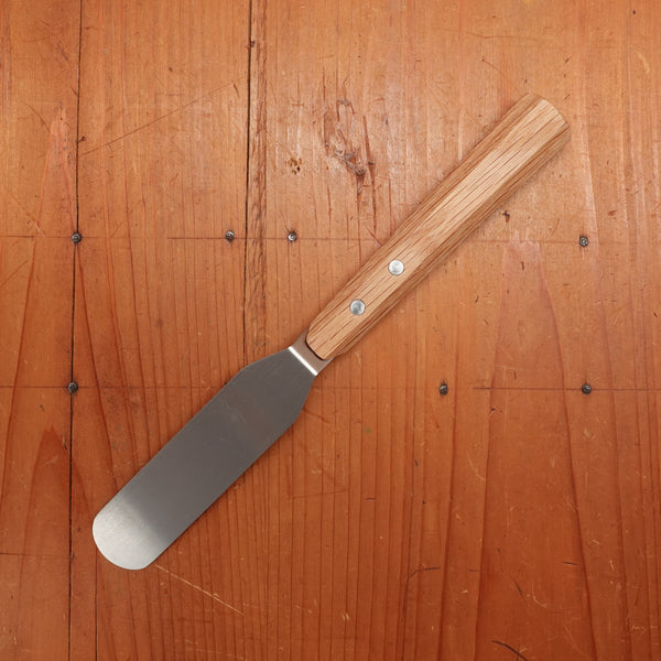 Gestura 4.25" Esa Offset Spatula Stainless Octagonal Oak Handle