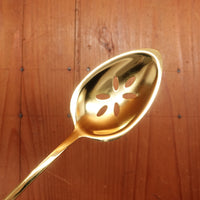 Gestura 9” 00 Oro Golden Stainless Steel Kitchen Slotted Spoon