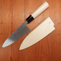 Hitohira Togashi 180mm Deba Shirogami 2 Ho Wood (D-Shape) with Saya