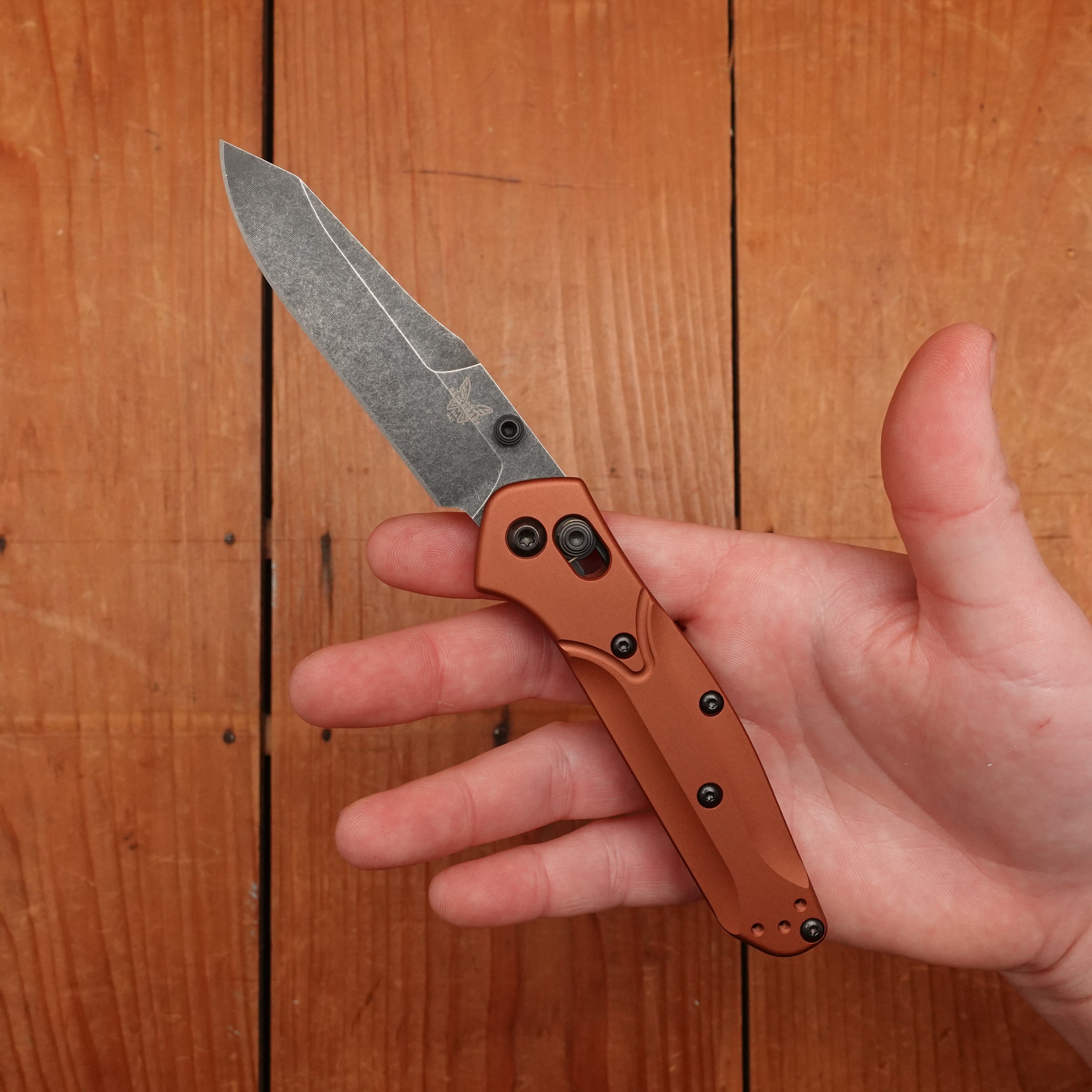 Benchmade 945BK-03 Mini Osborne Reverse Tanto CPM-S30V AXIS Lock Burnt –  Bernal Cutlery