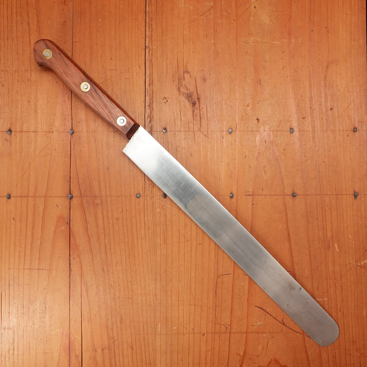 New Old Stock L'Enfer 25cm / 10" Plate-Semelle Rount Tip Slicer Carbon 3 Rosettes Rosewood 1920-30s?