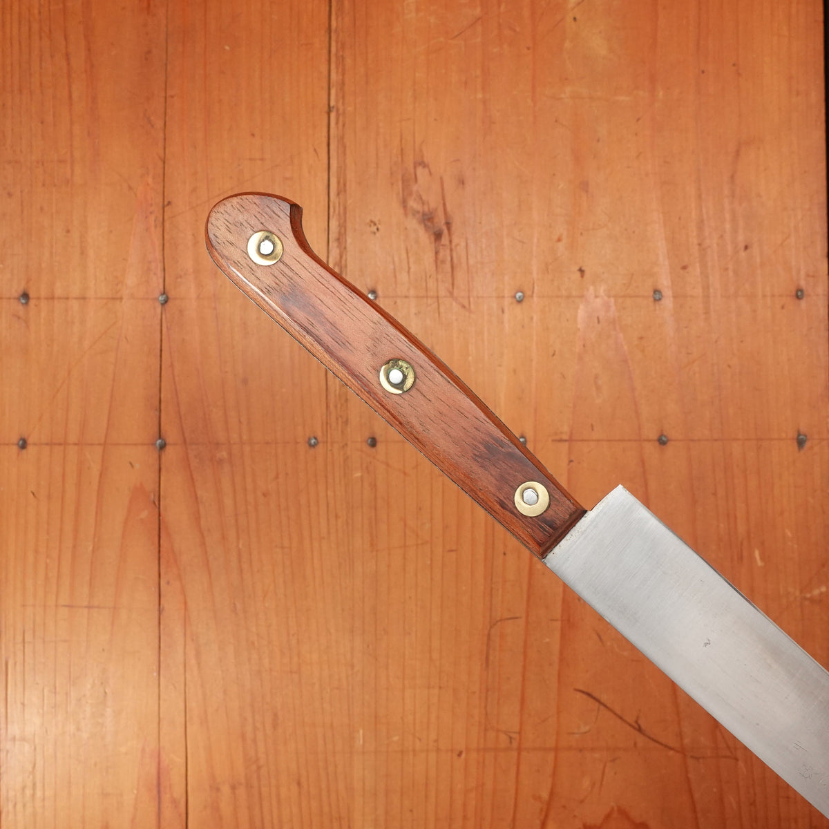 New Old Stock L'Enfer 25cm / 10" Plate-Semelle Rount Tip Slicer Carbon 3 Rosettes Rosewood 1920-30s?