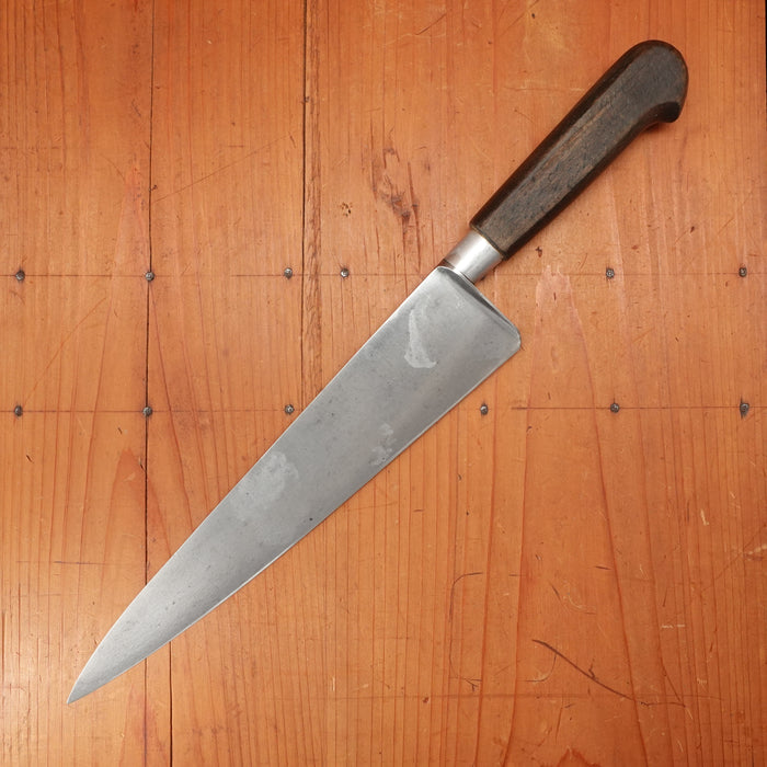 Unmarked 9.75" Chef Knife Cuisine Massive / Nogent Style Carbon Steel 1950-70s