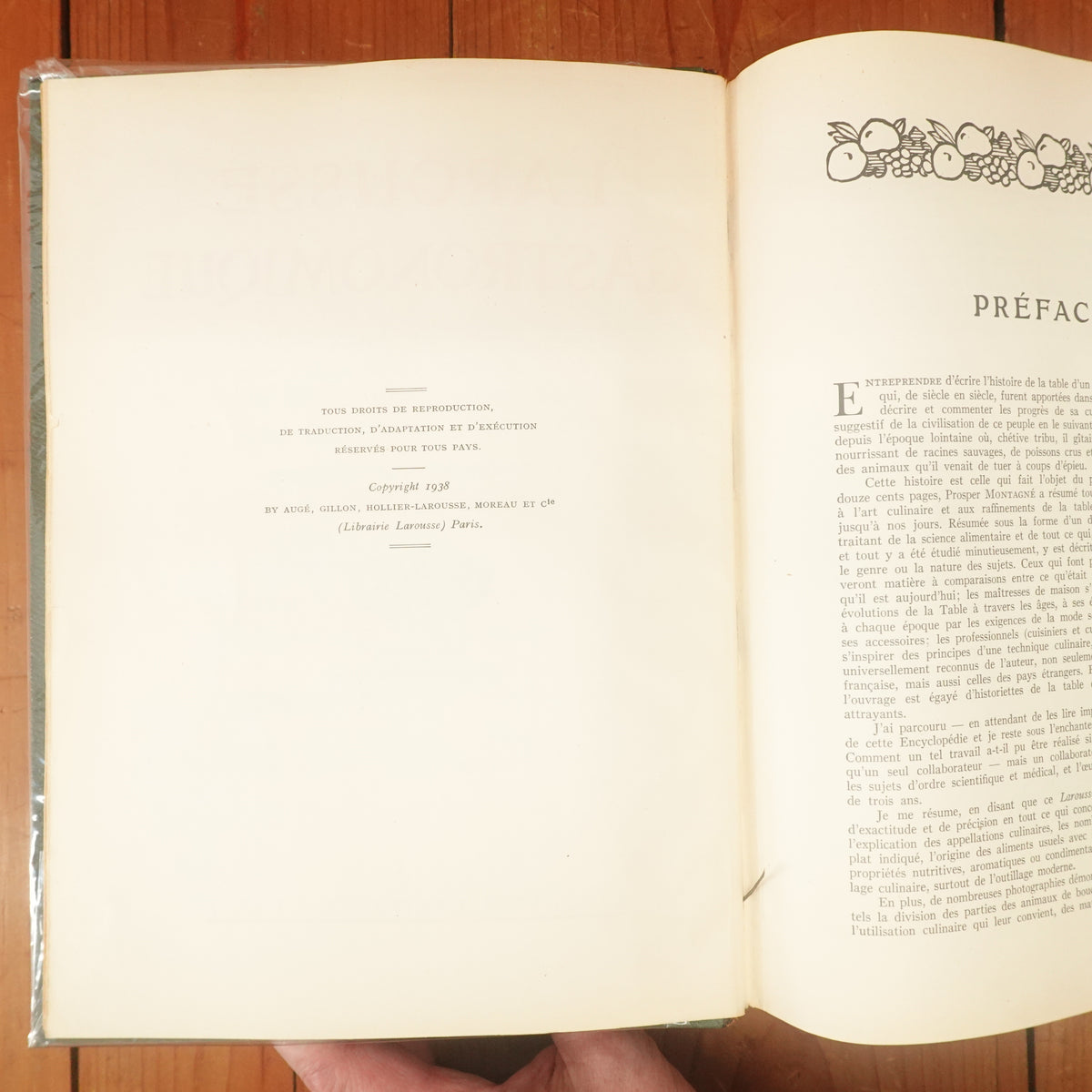 1st ed Larousse Gastronomique 1938 Francais