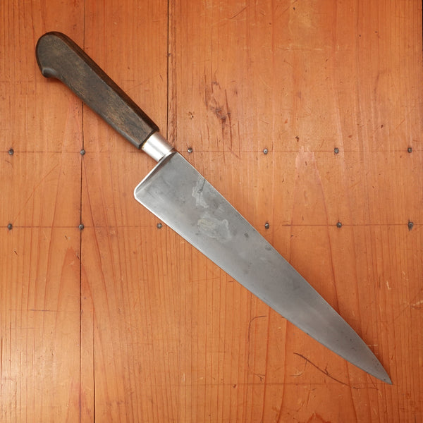 Unmarked 9.75" Chef Knife Cuisine Massive / Nogent Style Carbon Steel 1950-70s