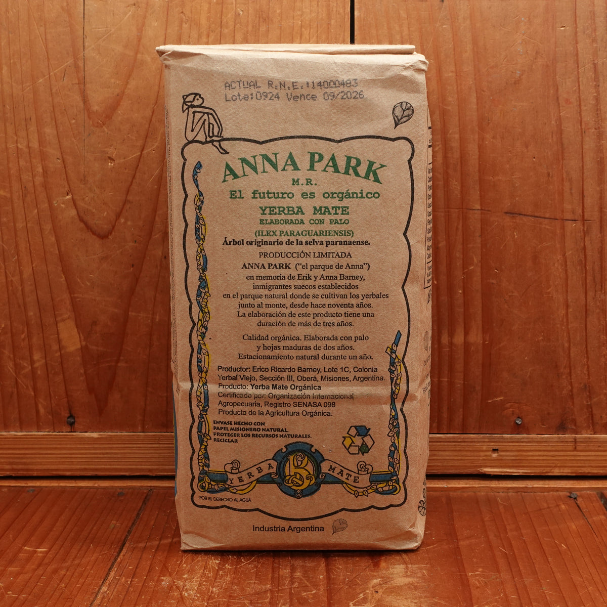 Anna Park Yerba Mate Certified Organic - 500g