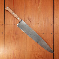 Wear Ever 12.25” Chef Carbon Steel ~1950’s USA Rehanded In Maple