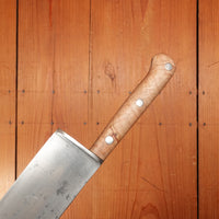 Wear Ever 12.25” Chef Carbon Steel ~1950’s USA Rehanded In Maple