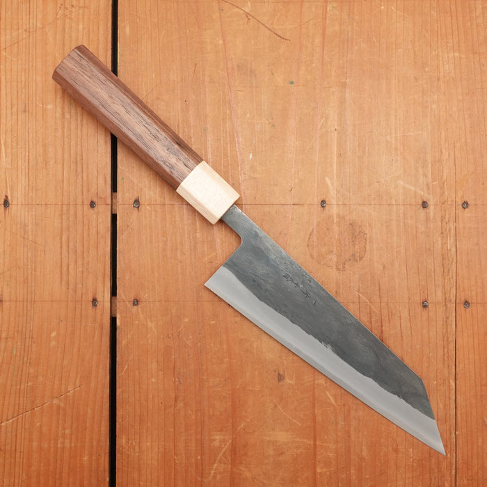 Hitohira TD 170mm Bunka Stainless Clad Aogami 2 Kurouchi Walnut Handle