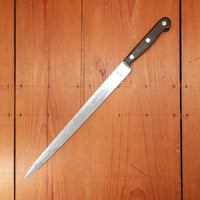 J A Henckels 12” Flexi Slicer 213-12" Carbon Steel Walnut Solingen 1950-60s