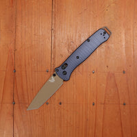 Benchmade 537FE-02 Bailout Tanto CPM-M4 AXIS Lock Crater Blue Aluminum Handle